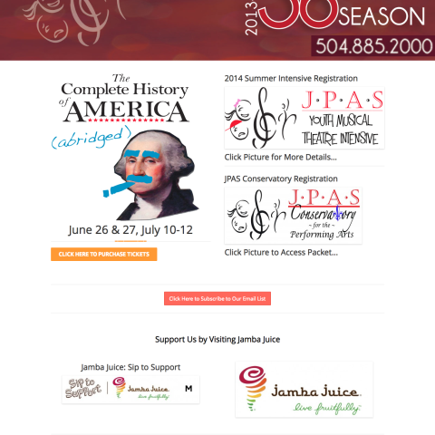 Jefferson Performing Arts Society   36 Years of Artistic Excellence